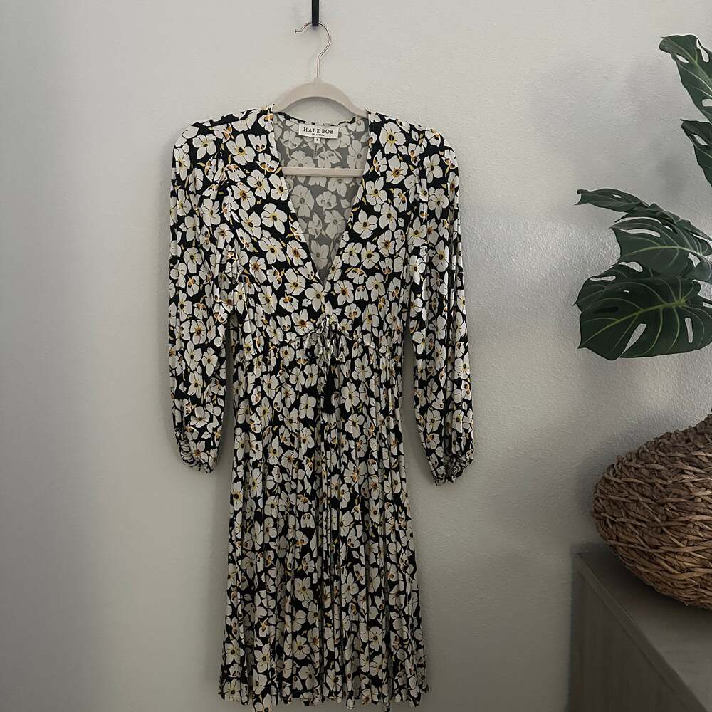 Hale Bob Daeja Floral Print Jersey Midi Dress